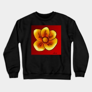 Yellow buttercup flower Crewneck Sweatshirt